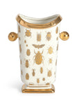 A JA Vase Botanist Specimen adorned with beetles by Jonathan Adler.