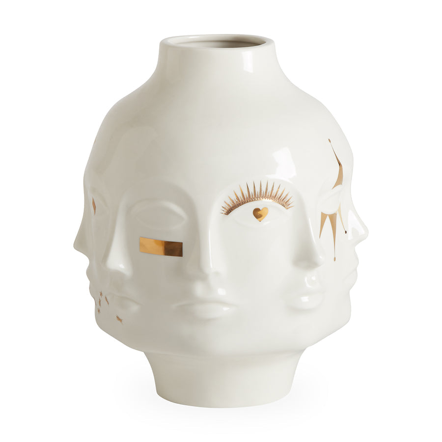 Muse Dora Maar large glided porcelain vase from a different look on a white back ground available at Spacio India for Luxury Home Decor Accessories collection.
