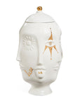 Side angle of Jonathan Adler Muse Frida glided porcelain vase on a white back ground available at Spacio India for Luxury Home Decor Accessories collection.