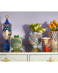 Jonathan Adler Cube Urn Vase with other Versailles Vases collection on a Console available at Spacio India for Luxury Home Decor Accessories collection.