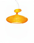 Orange pendant lamp on a white background