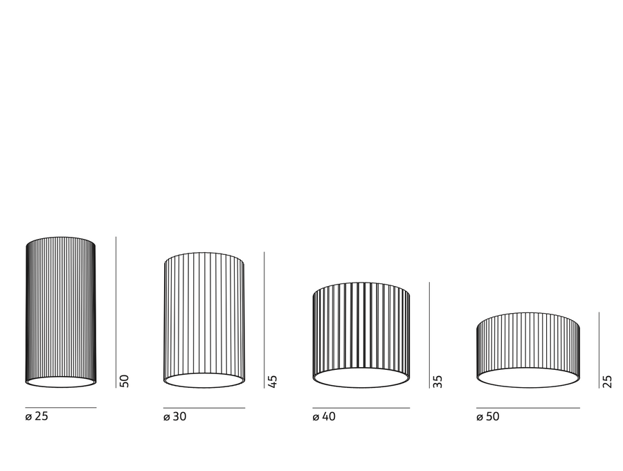 A black and white drawing of different sizes of KDLN glass cylinders in a retro style design.