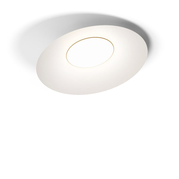 White ceiling light fixture on a white background from KDLN available at Spacio retail stores in India