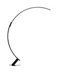 Modern extendable black floor lamp with curved design on a white background from Kdln available at Spacio in India