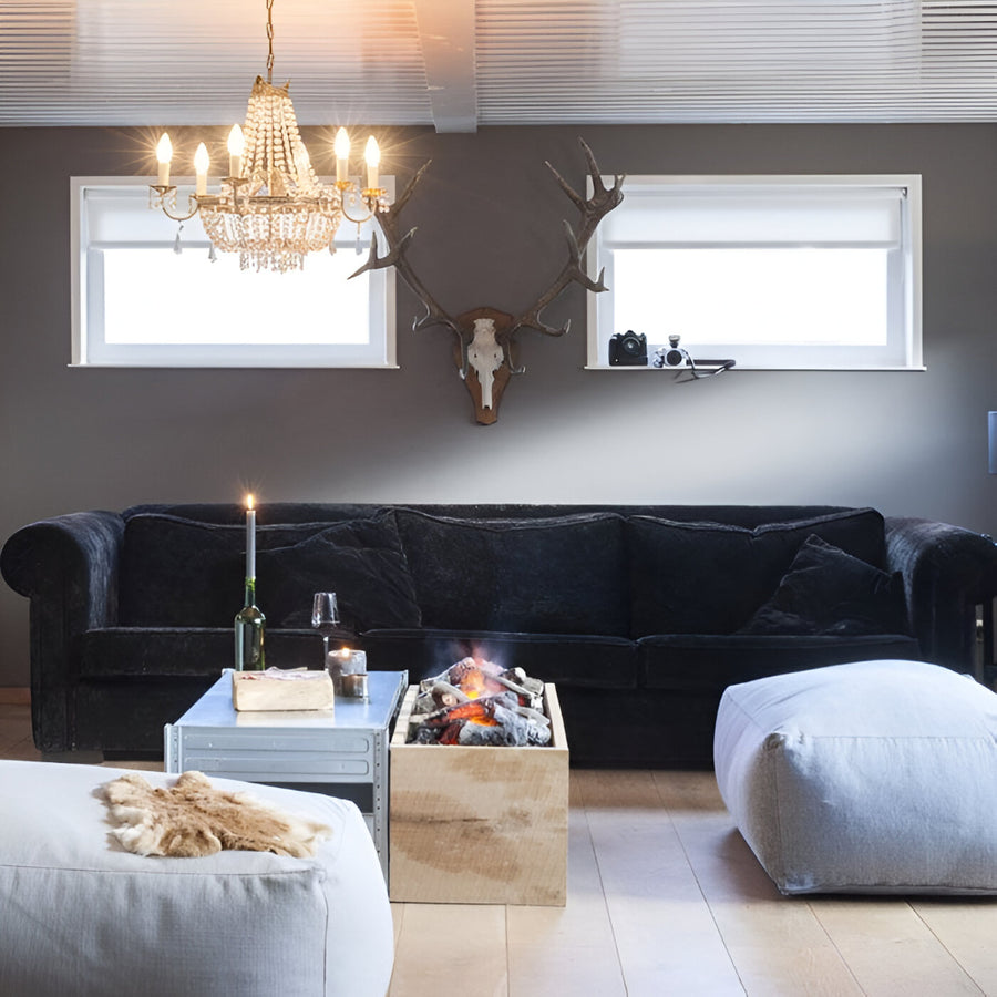 500 LED with Decorative Logs