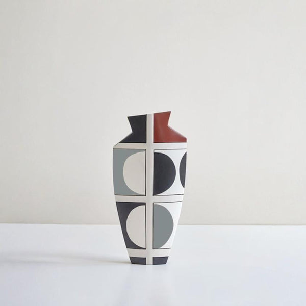Kose Milano Micene Limited edition hand painted ceramic vase on a white background