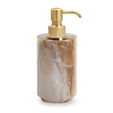 Ambarino Onyx Soap Dispenser from Labrazel on white background at Spacio retail store in Mumbai
