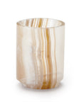 Ambarino Onyx Brush Holder from Labrazel on a white background available at Spacio retail stores in Mumbai and Kolkata