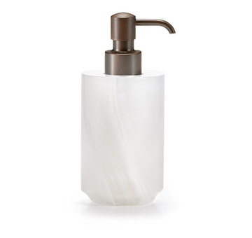Hielo Onyx Soap Dispenser  from Labrazel on a white background at Spacio retail store in Mumbai