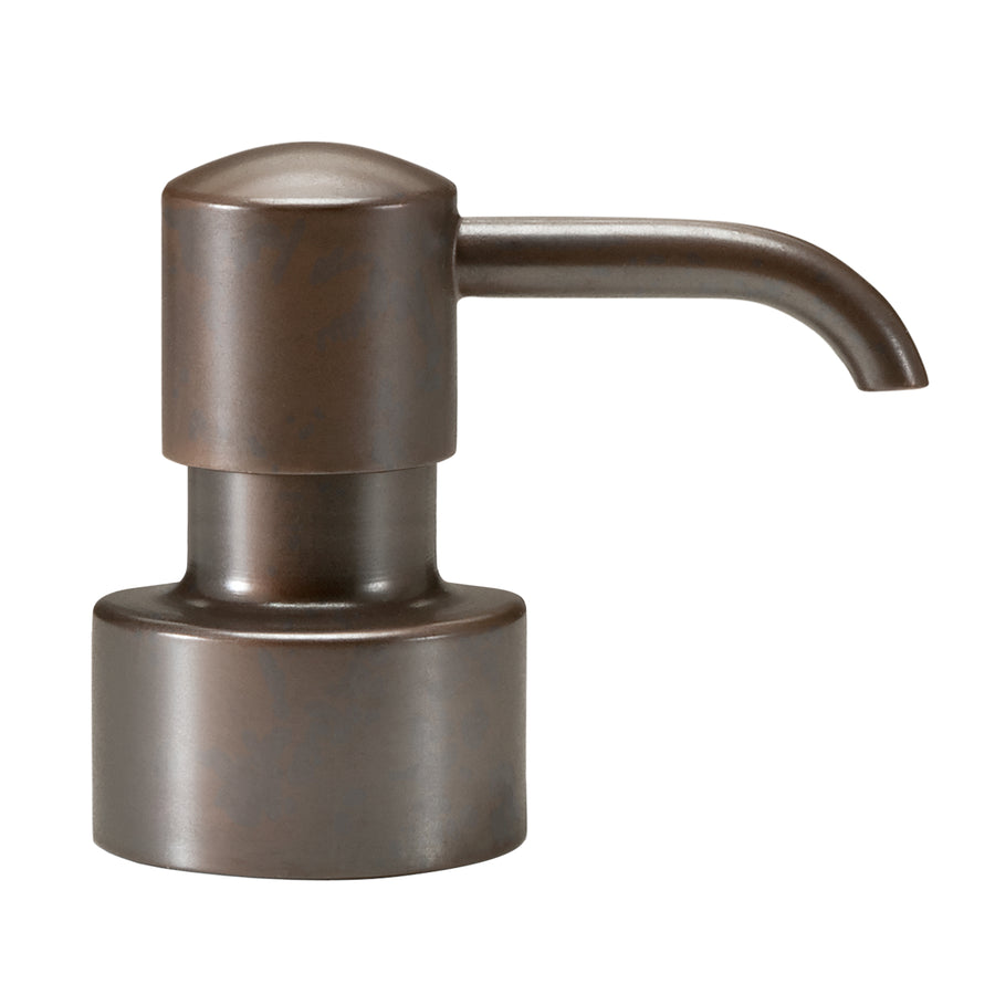 Bronze soap dispenser on a white background at Spacio retail store in Mumbai