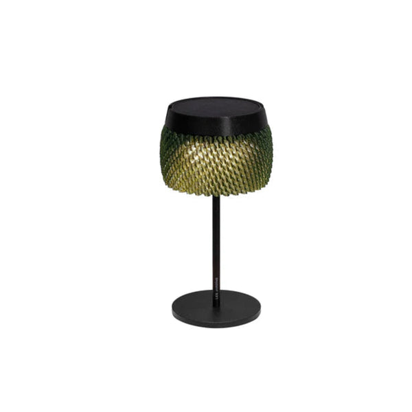 Decorative solar table lamp in green and black finish by Les Jardins available at Spacio retail stores in Mumbai & Kolkata.  