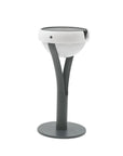 Graphite & black solar lamp on a white background by Les Jardins available at Spacio retail stores in Mumbai & Kolkata.  