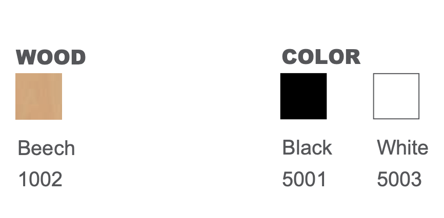 A Madlab color chart showcasing a variety of wood colors, including Madlab ML City Opening B&W (4pc set), with contrasting black and white shades.