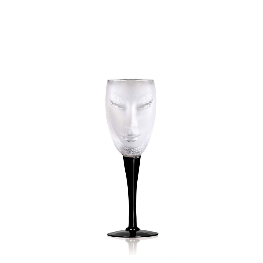 Maleras Crystal Electra Wineglass Clear from Masque collection on a white back ground for modern interiors available at Spacio India from the Drink ware of Bar Accessories Collection.