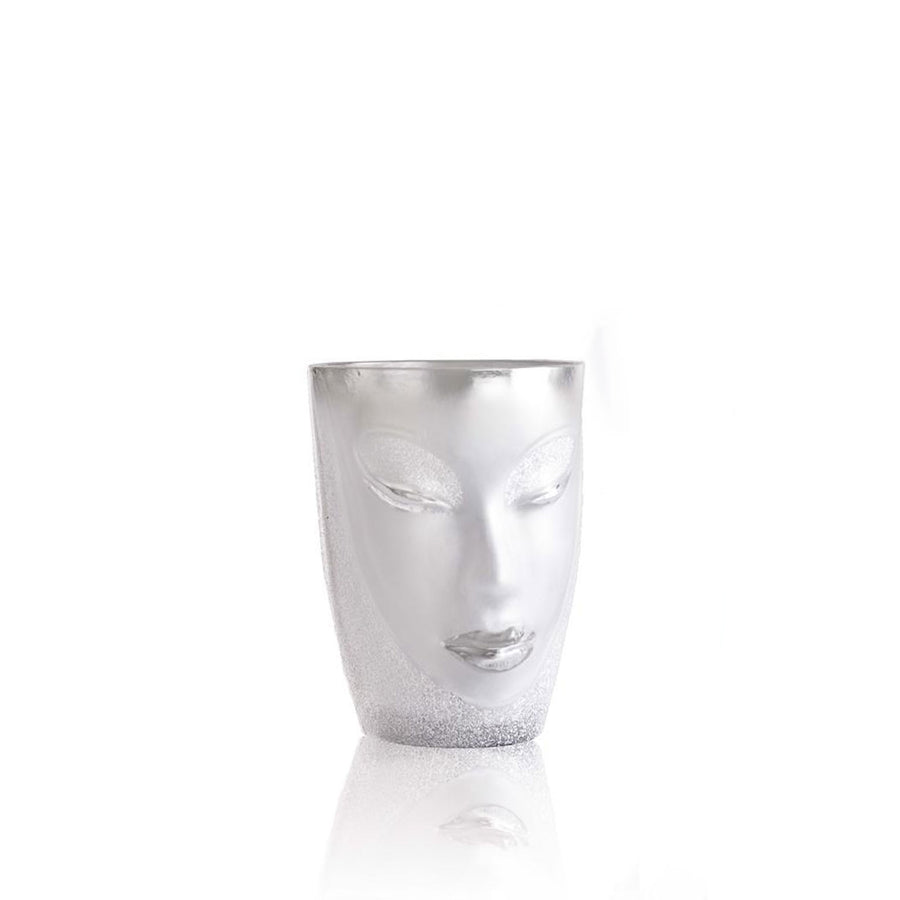 Side look of Maleras Crystal Electra Tumbler Clear from Masque collection on a white back ground for modern interiors available at Spacio India from the Drink ware of Bar Accessories Collection.