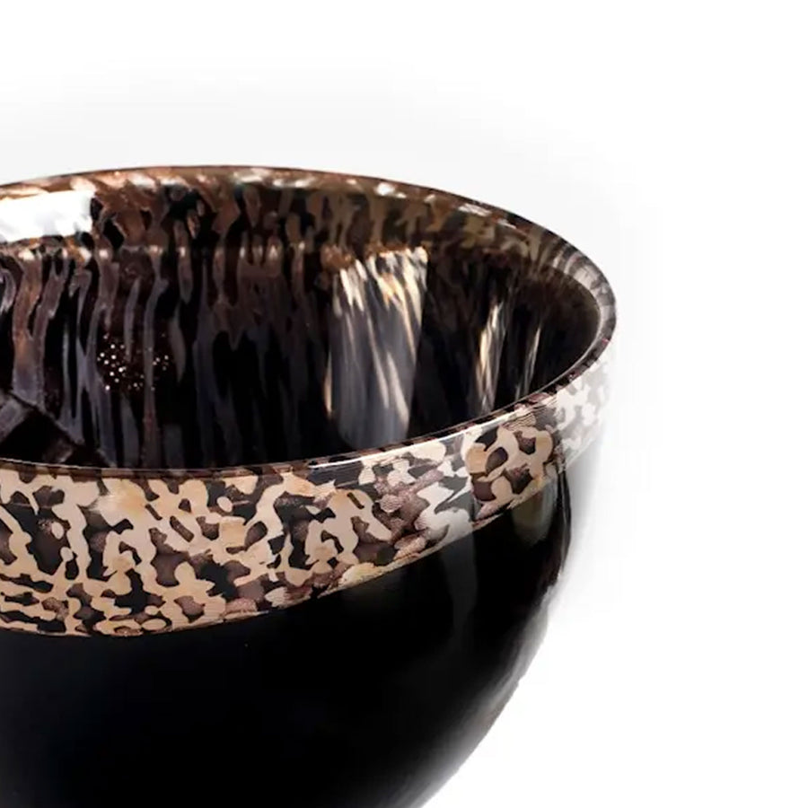 Right close look of Maleras Crystal Bonanza Bowl on a white back ground for modern interiors available at Spacio India from Decor Accessories and Tableware Collection of Decorative Bowls.