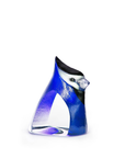 Maleras Crystal Sculpture Birdie Blue on white back ground for modern interiors available at Spacio India from the Sculptures and Art Objects Collection.