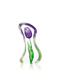 Maleras Crystal Sculpture Tulip Purple Small on a white background, available at Spacio India from the Sculptures and Art Objects Collection