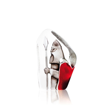 Maleras Crystal Sculpture Viking Red