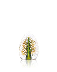 Maleras Crystal Sculpture Yggdrasil Green Yellow Small on a white background, available at Spacio India from the Sculptures and Art Objects Collection