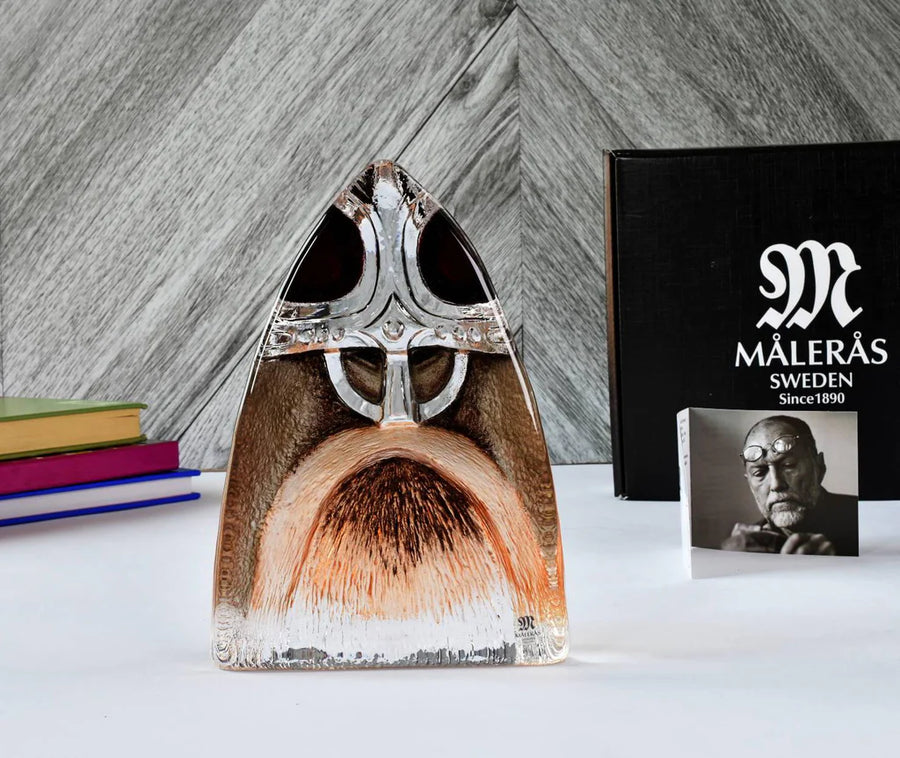 Decorative crystal sculpture of Viking from Maleras 