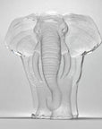 Maleras Crystal Sculpture Small Elephant on a grey back ground available at Spacio India from the Sculptures and Art Objects Collection