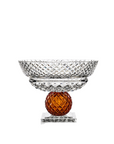 Crystal bowl with an orange center on a white background