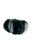 Black crystal vase on a white background