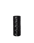 Black textured crystal vase on a white background