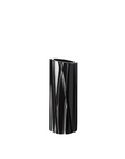 Black crystal vase on a white background