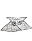 Side look of Mario Cioni Crystal Pyramidion Centerpiece Bowl by Tondo Doni on a white back ground available at Spacio India for luxury home decor accessories collection of Bowls.