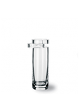 Mario Cioni A.Y.L.I. Cilindric Clear Crystal Vase by Tondo Doni on a white background available at spacio india for luxury home decor collection of decorative vases.