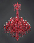 Classic Red crystal chandelier on a dark background