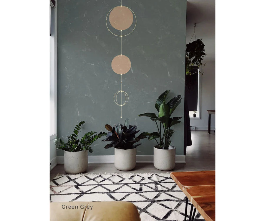 Premium LED wallpaper by Meystyle, in a neutral beige and brown palette, illuminating interiors with modern elegance, available at Spacio India.