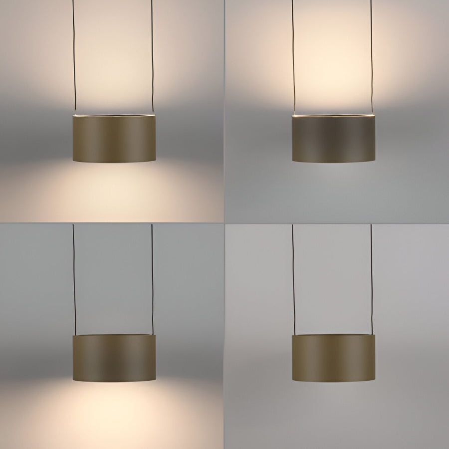 Modern pendant light fixture on a neutral background