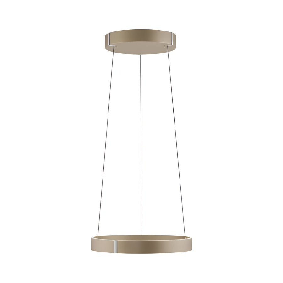 Beige kinetic pendant light with hexagonal shade on a white background from Neuhaus Pure available at Spacio retail stores in Mumbai & Kolkata. 