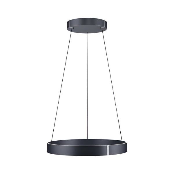 Black pendant kinetic chandelier on a white background