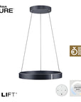 Neuhaus Pure pendant light with e-LIFT technology on a white background