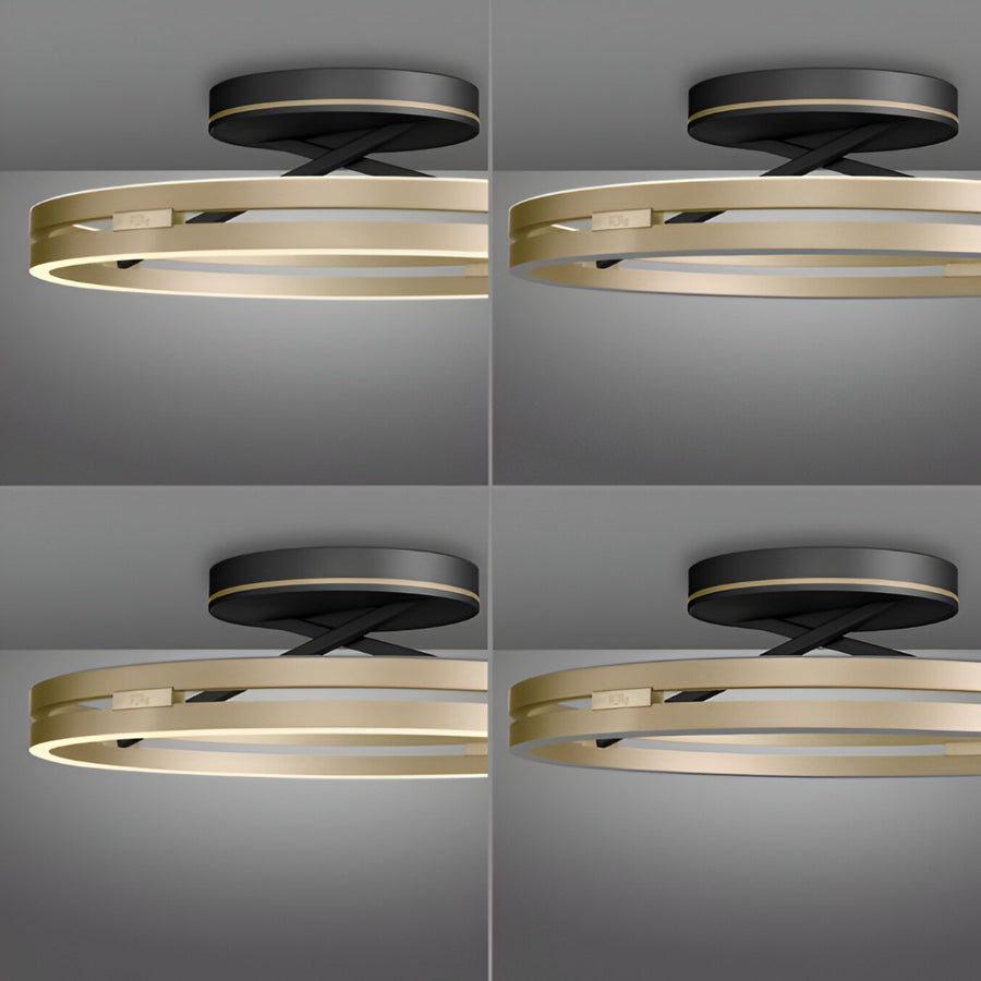Loop Mystic Black/Ivory-Gold Chandelier by Neuhaus Pure | Spacio