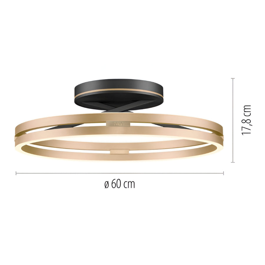 Loop Mystic Black/Ivory-Gold Chandelier by Neuhaus Pure | Spacio