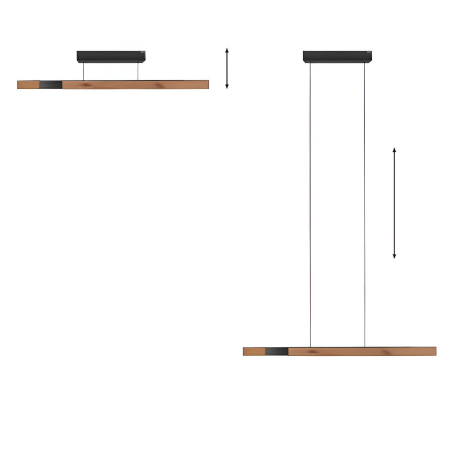  Moto-Rise Oak/Black Pearl  Suspension Chandelier by Neuhaus Pure | Spacio