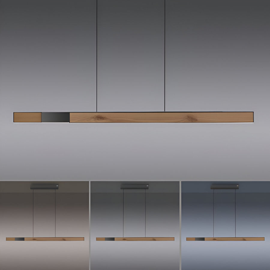  Moto-Rise Oak/Black Pearl  Suspension Chandelier by Neuhaus Pure | Spacio