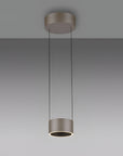 Modern pendant light fixture on a gray background