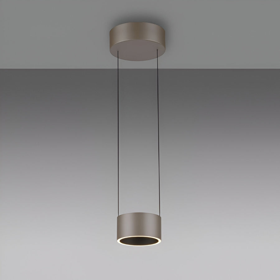Modern pendant light fixture on a gray background