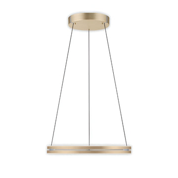 Modern Kinetic pendant light with gold finish on a white background from Neuhaus Pure available at Spacio retail stores in Mumbai & Kolkata. 