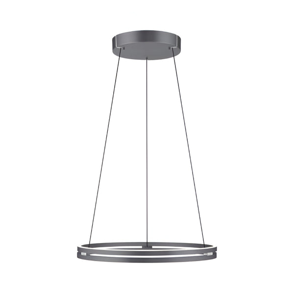 Modern pendant kinetic light with a dark gray finish on a white background by Neuhaus Pure available at Spacio retail stores in Mumbai & Kolkata. 