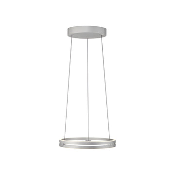 Modern pendant kinetic light with stone aluminium finish on a white background from Neuhaus Pure available at Spacio retail store in Mumbai & Kolkata. 