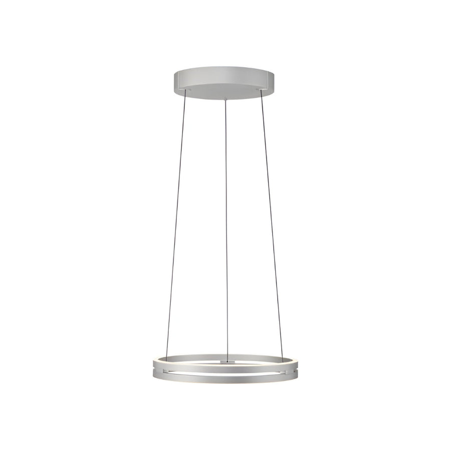 Modern pendant kinetic light with stone aluminium finish on a white background from Neuhaus Pure available at Spacio retail store in Mumbai & Kolkata. 
