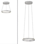 Two modern pendant kinetic lights on a white background