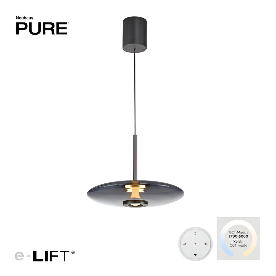 E-Vitrum Platinum Grey Pendant Light by Neuhaus Pure | Spacio